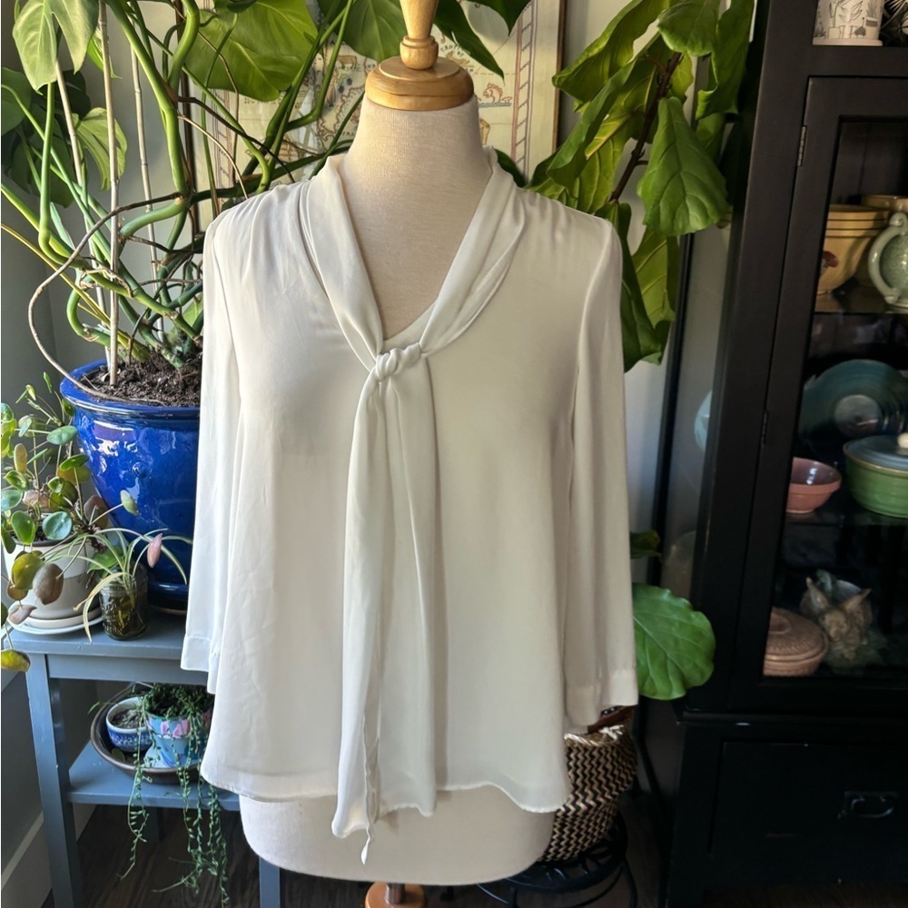 Anthropologie White Sheer Shirt